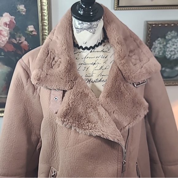 BCBGeneration Blush Shearling Coat - Picture 2 of 10